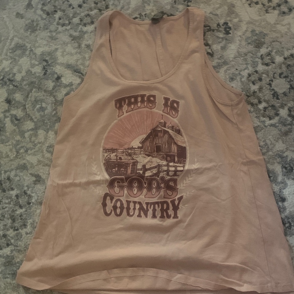 Gods country tank top flowy pink